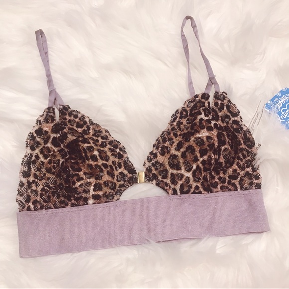 NWT Free People Wild One cheetah bralette Brown - Picture 2 of 8